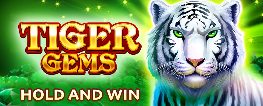 Tiger Gems is a 4 Row, 5 Reel, 25 Payline pokie with Gigantic Cash Prizes up to 1,000x your stake on offer! Play now.