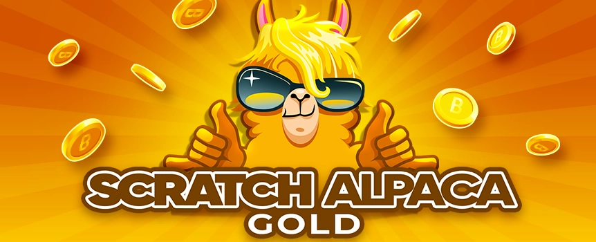 Play the unique Gold Alpaca scratch card at Joe Fortune today and see if you can win the game’s top prize, which is worth a spectacular 100,000x your bet!