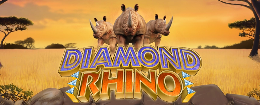 Play the fantastic Diamond Rhino Classic online slot today at Joe Fortune and see if you can win one of the game’s top prizes, which can be worth thousands.