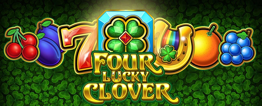 Spin the reels of the incredible Four Lucky Clover online slot today at Joe Fortune and see if you can win the gigantic jackpot, worth a huge 2,500x your bet!